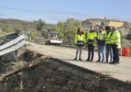 Visita de la consejera de Fomento, Rocío Díaz, al puente afectado entre Baza y Benamaurel.