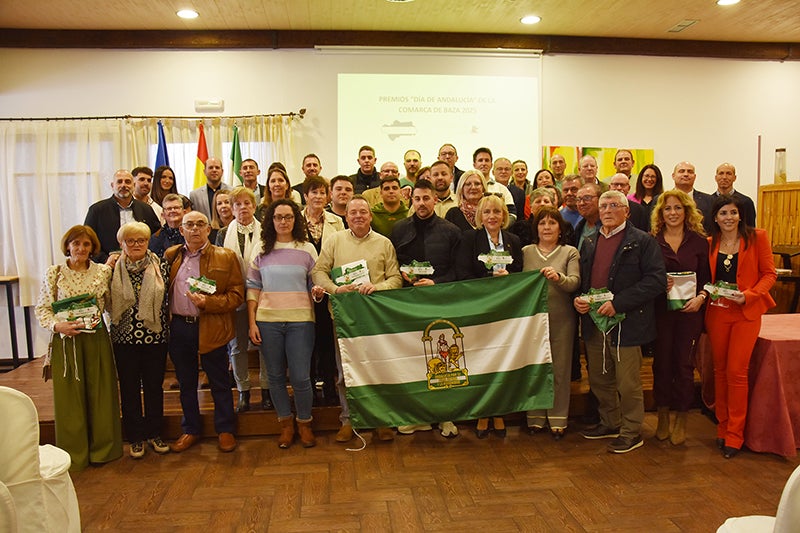 Todos los premiados por la Mancomunidad de la Comarca de Baza por el Día de Andalucía