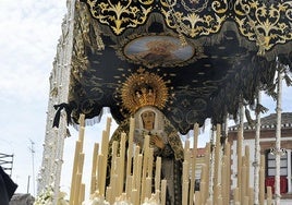 La Virgen de los Dolores de la Cofradía de Santiago de Baza el pasado Viernes Santo