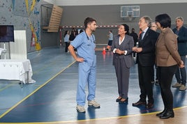 Delegados de la Junta durante la actividad celebrada en el pabellón de Deportes de Baza