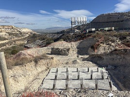 Cimentación para la pasarela sobre la A-92 a la altura de Baza