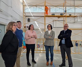 María José Martín en el gimnasio del IES el Fuerte de Caniles