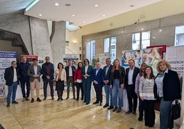 María José Martín con directores de los centro de FP de Baza y Huéscar