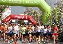 Alberto González, dorsal 3161 se puso el primero desde el instante de la carrera
