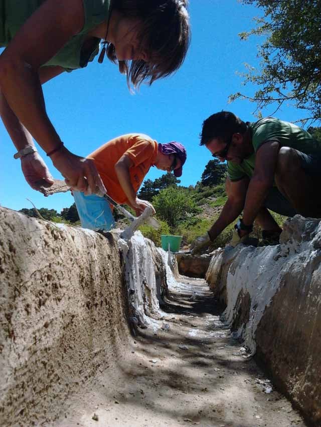 Voluntarios restauran abrevaderos para conservar sapos en extinción en el PN Sierra de Baza