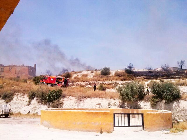Aumenta el número de incendios en solares, terrenos agrícolas y forestales en Baza y comarca