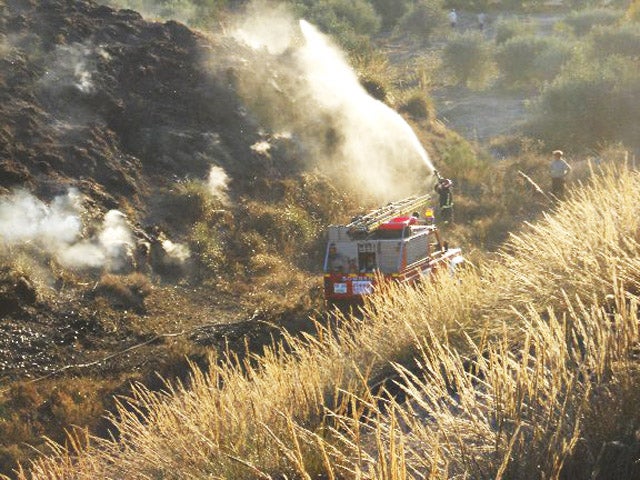 Incendio forestal  en Cortes de Baza