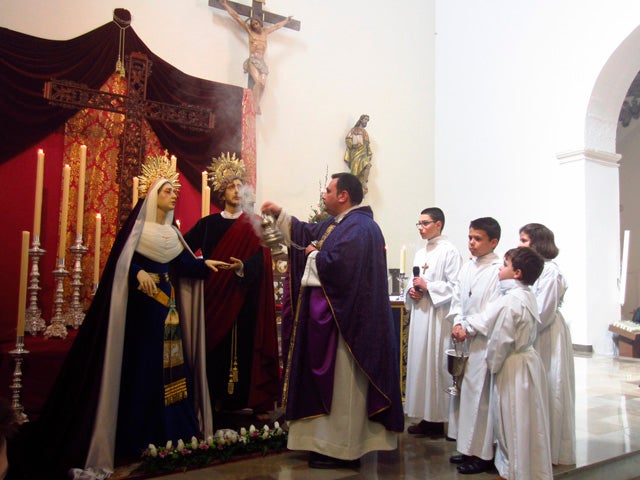 Bendecidas las imágenes de María del Rocío y San Juan Evangelista