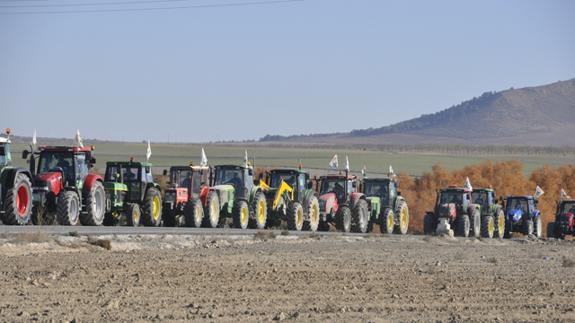 Imagen de la tractorada de mediados de diciembre pasado.