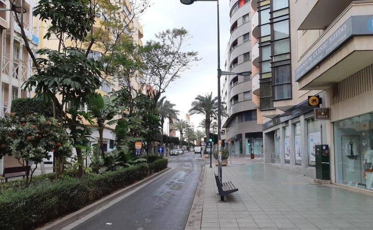 Imagen del Bulevar de El Ejido, vacío
