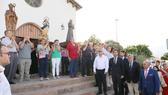 Las Norias procesiona a sus patrones la Virgen María, San Indalecio y San Francisco de Asís