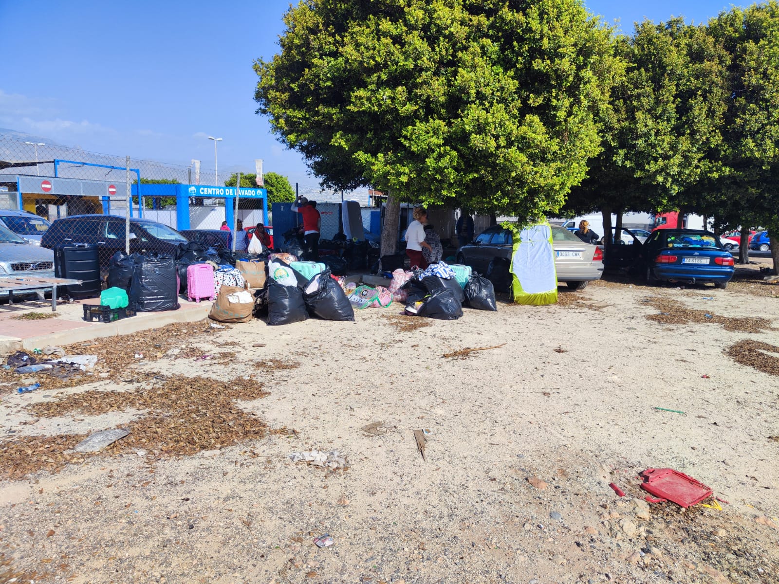 Algunas de las pertenencias de las familias.