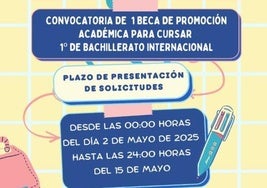 Cartel de la convocatoria del centro educativo ejidense.