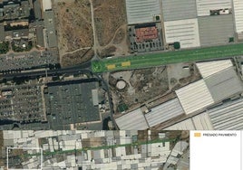 Imagen del plano de la reparación del firme de la conocida como 'Carretera de Almerimar'.