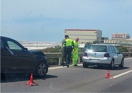 Vehículos implicados en el siniestro ocurrido en la A-7 en El Ejido.