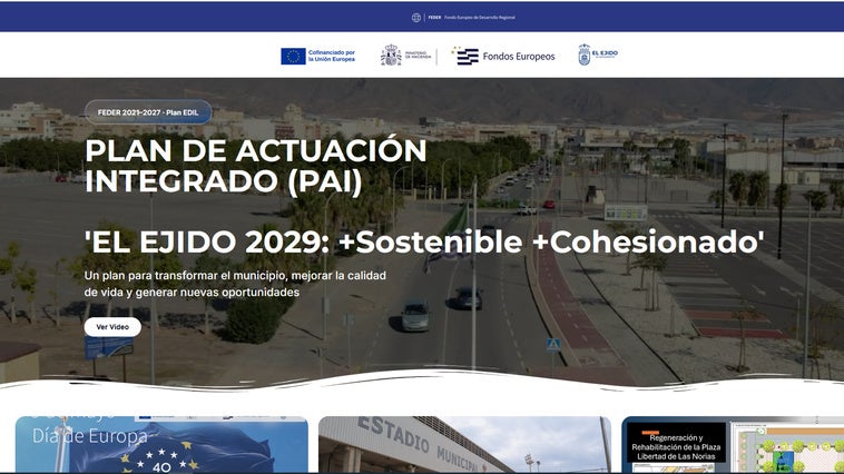 Lanzan la web del PAI 'El Ejido 2029: +Sostenible +Cohesionado'