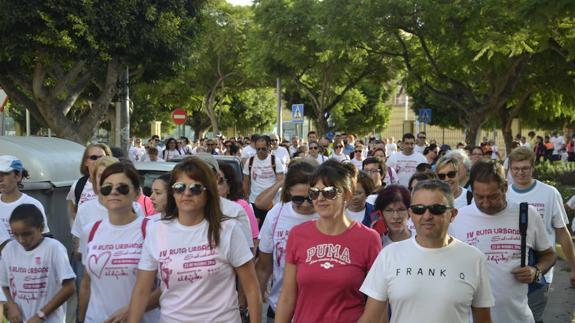 Salida de la IV Ruta Saludable de El Ejido, desde el Parque Municipal. 