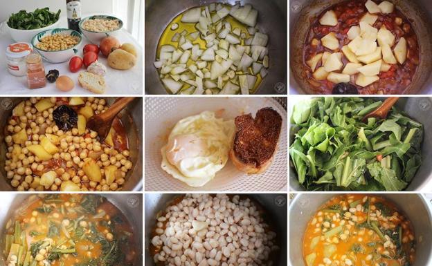 Receta paso a paso del potaje de acelgas 