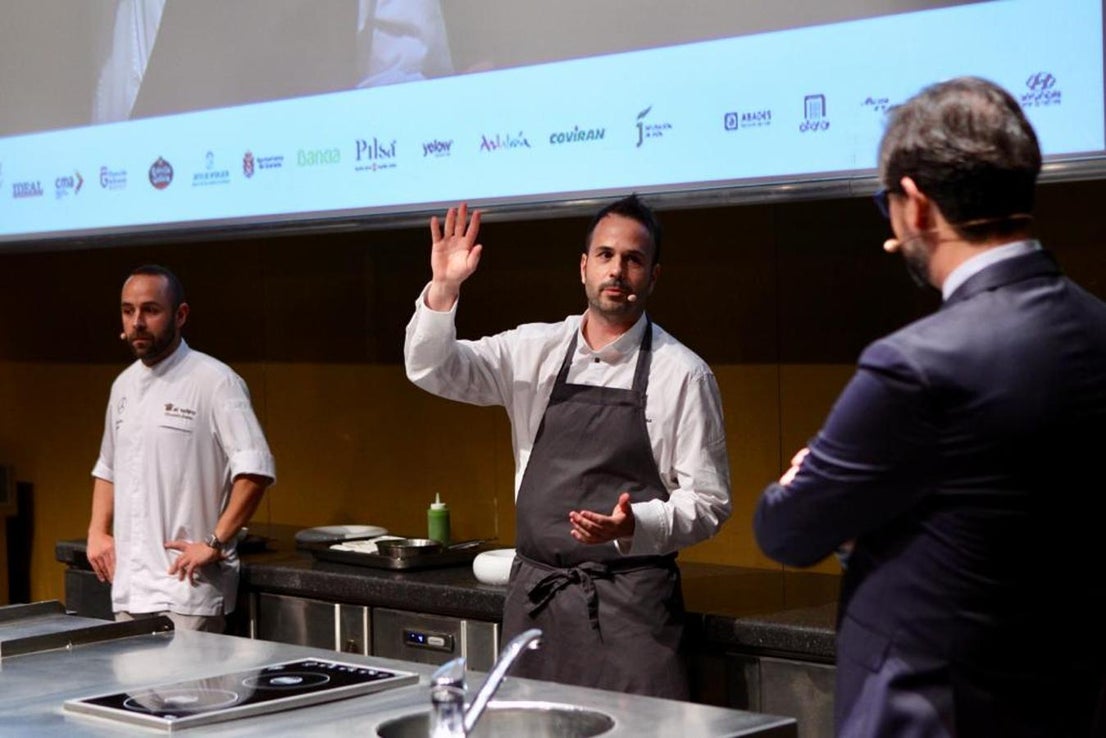Los chefs de la Solana y el Retiro, en el primer showcooking
