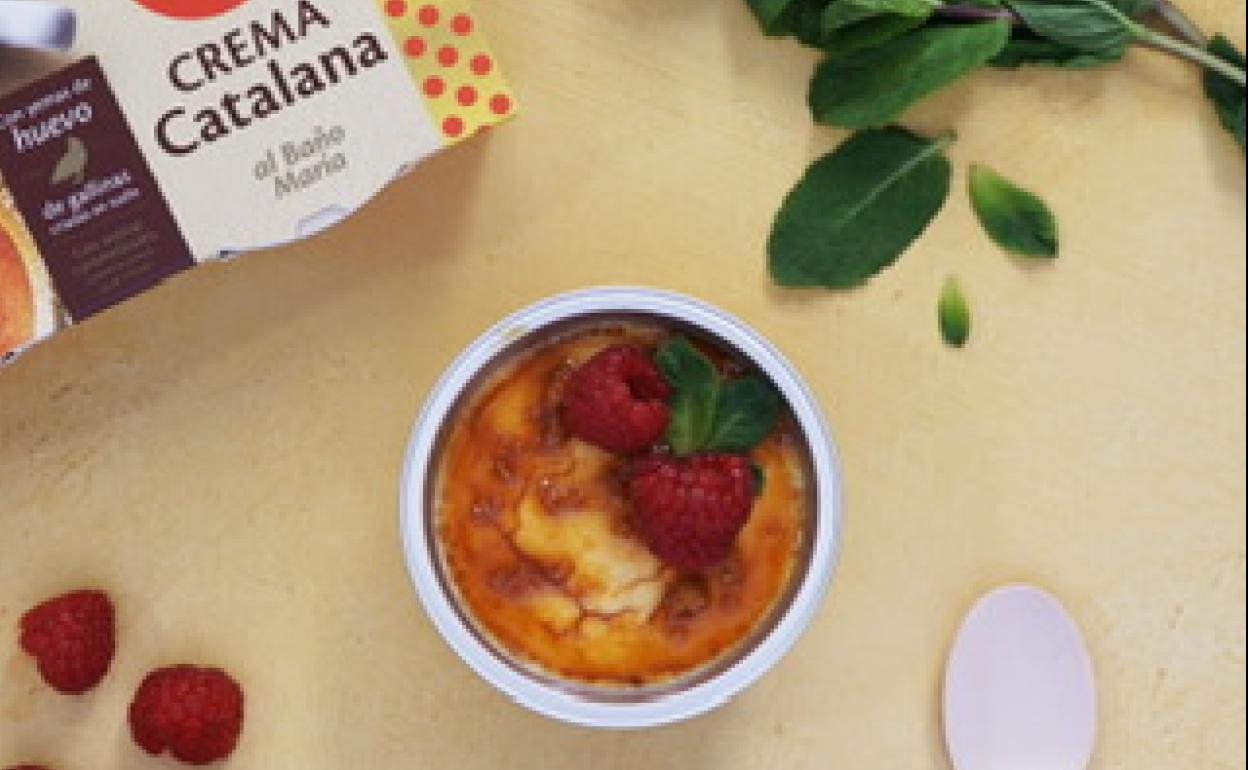 La crema catalana al baño María, un nuevo postre recién presentado por Dhul. 