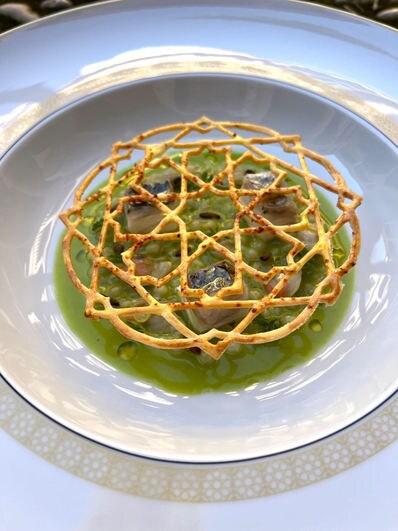 El plato del chef granadino Rafael Arroyo que compite en el Campeonato de Europa de AOVES