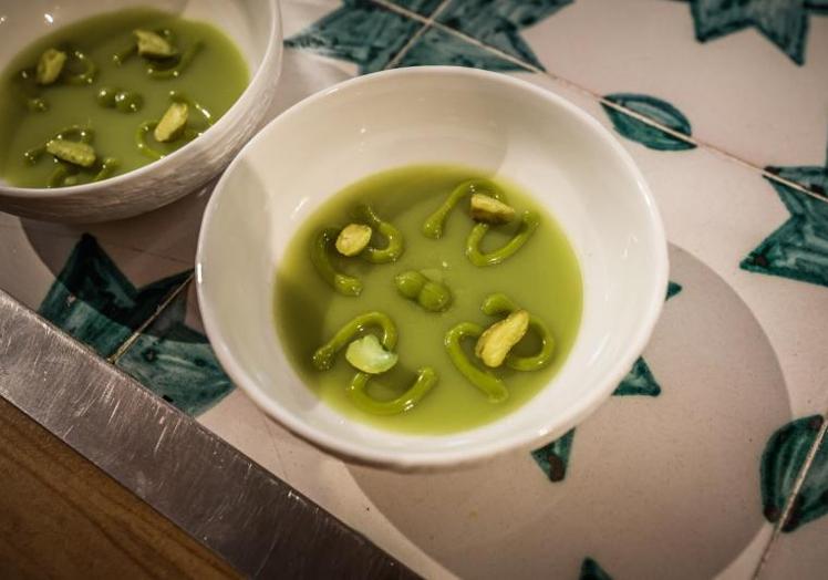 Uno de los aperitivos del menú propuesto por Arjona.