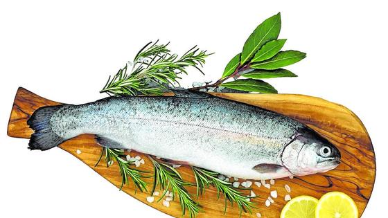 Trucha, sabor suave sin grasa de la mala