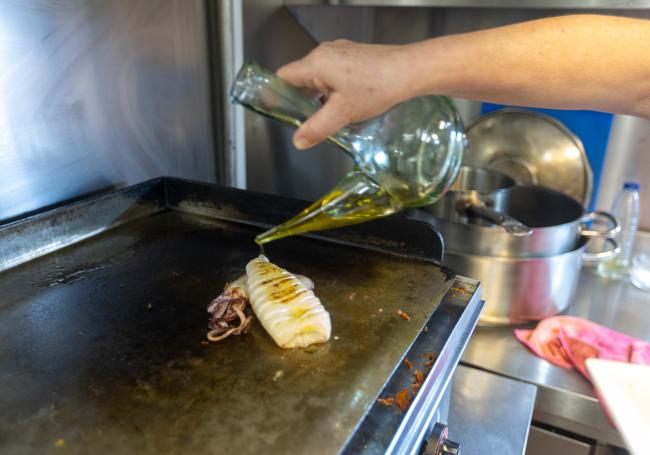 El calamar nacional, a la plancha.