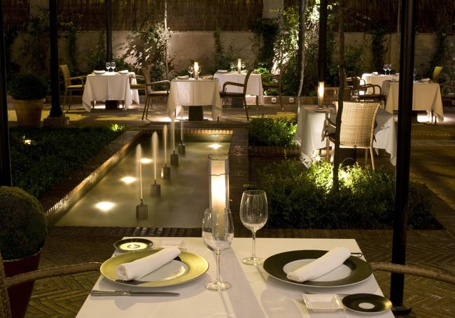 El jardín del Hotel Villa Oniria.