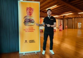 Pablo en la final del Campeonato de España de Hamburguesas.