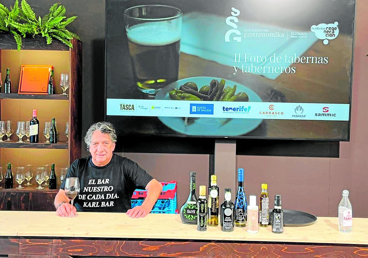Francisco Aguilar, Carles Abellán y Sacha Hormaechea en el Foro de Tabernas de San Sebastian Gastronomika.