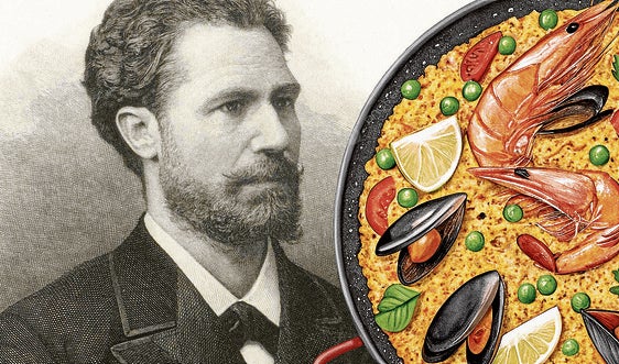 Julián Gayarre yla paella telegrafiada