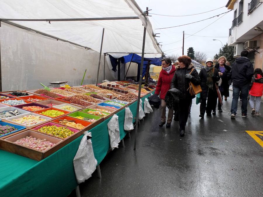 La tradicional romería a la ermita de San Antón quedó pasada por agua este domingo. No obstante el santo bendijo a los animales que llegaron al lugar. Quienes se acercaron a la era en la que se encuentra la ermita puideron, al menos, componer la tradicional cuña de San Antón con los productos típicos de la época.
