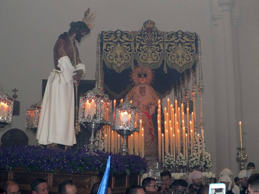 La Hermandad de las Lágrimas suspendió su estación y realizó una oración en el interior del templo.