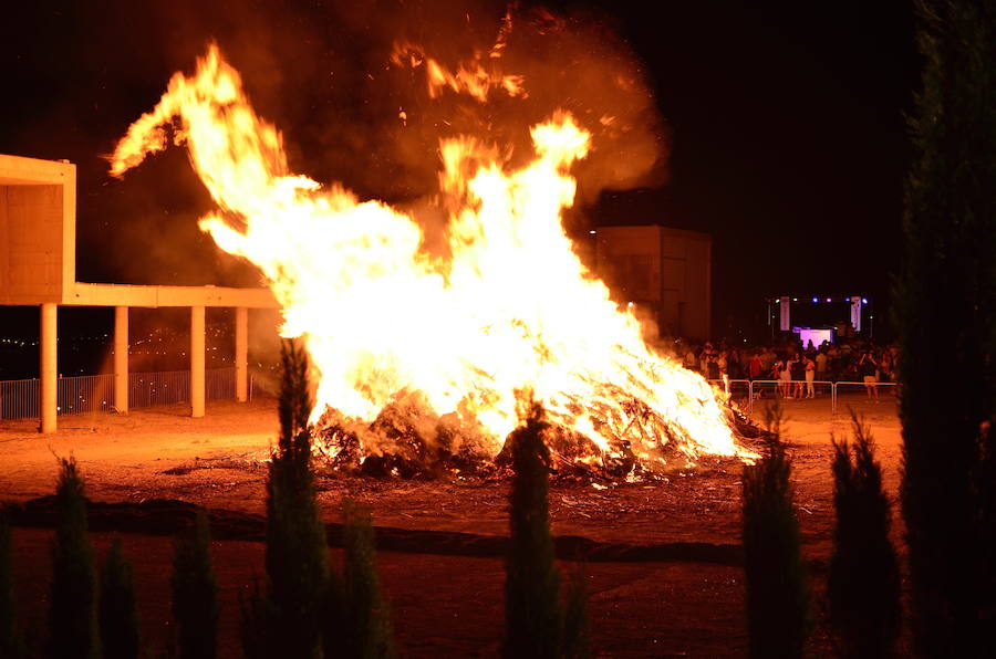 El Recinto Ferial ha acogido la hoguera más alta del área metropolitana.