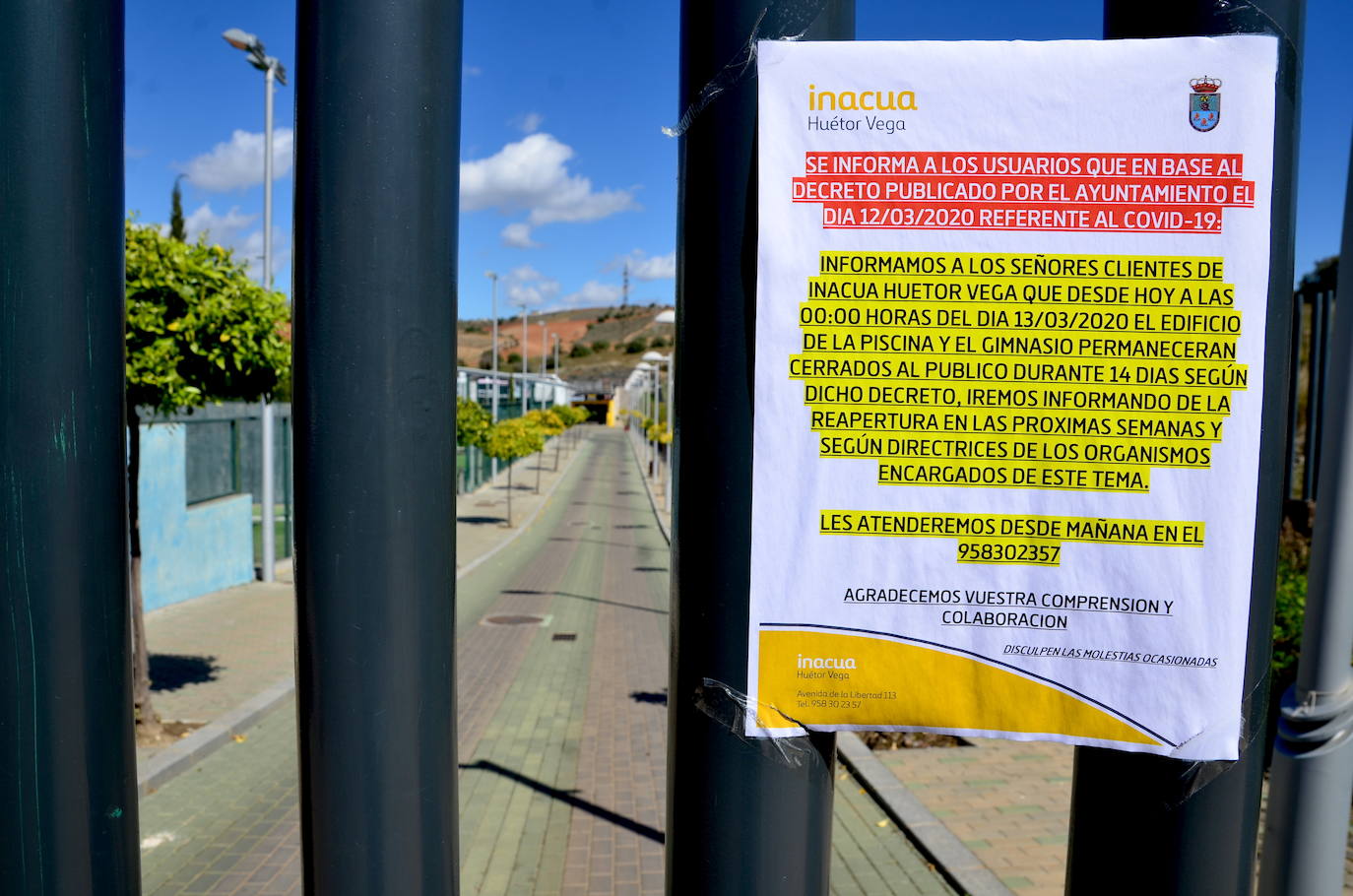 Fotos: Los parques de Huétor Vega, cerrados por la pandemia