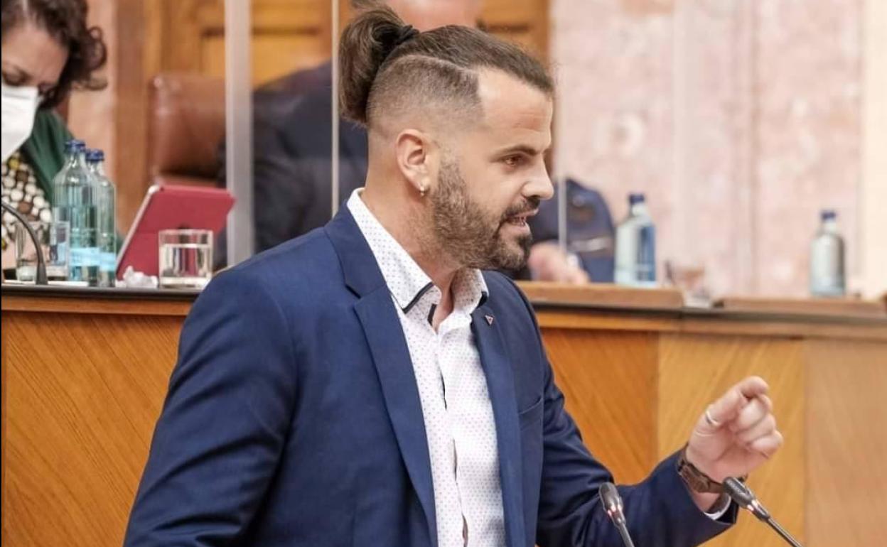 Chus Fernández, en el Parlamento de Andalucía.