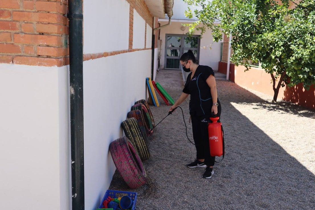 Fotos: Puesta a punto de los colegios de Huétor Vega