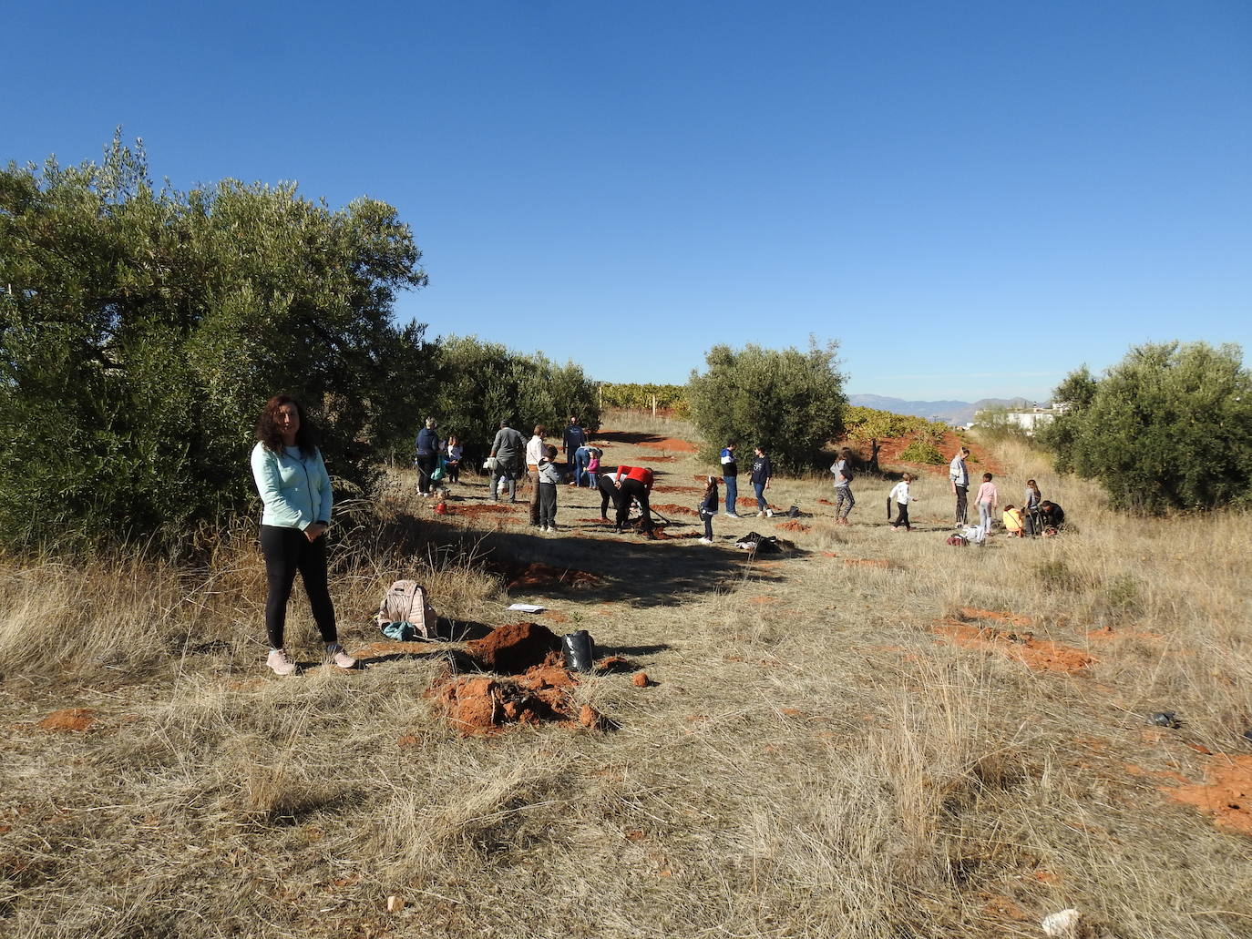 Fotos: Jornada de reforestación &#039;bilingüe&#039; en Huétor Vega
