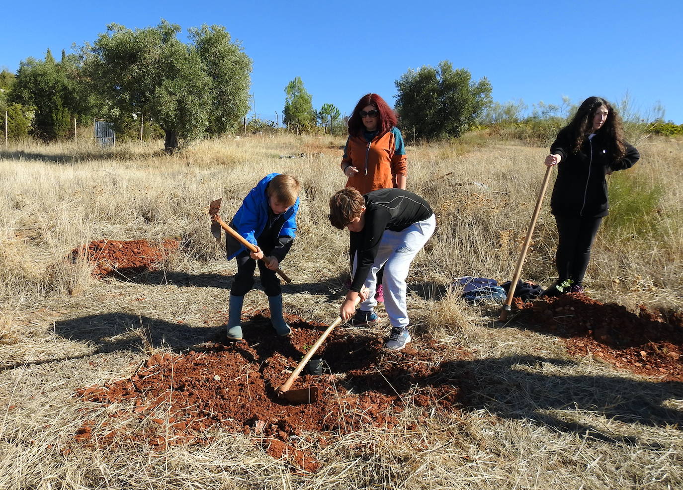 Fotos: Jornada de reforestación &#039;bilingüe&#039; en Huétor Vega