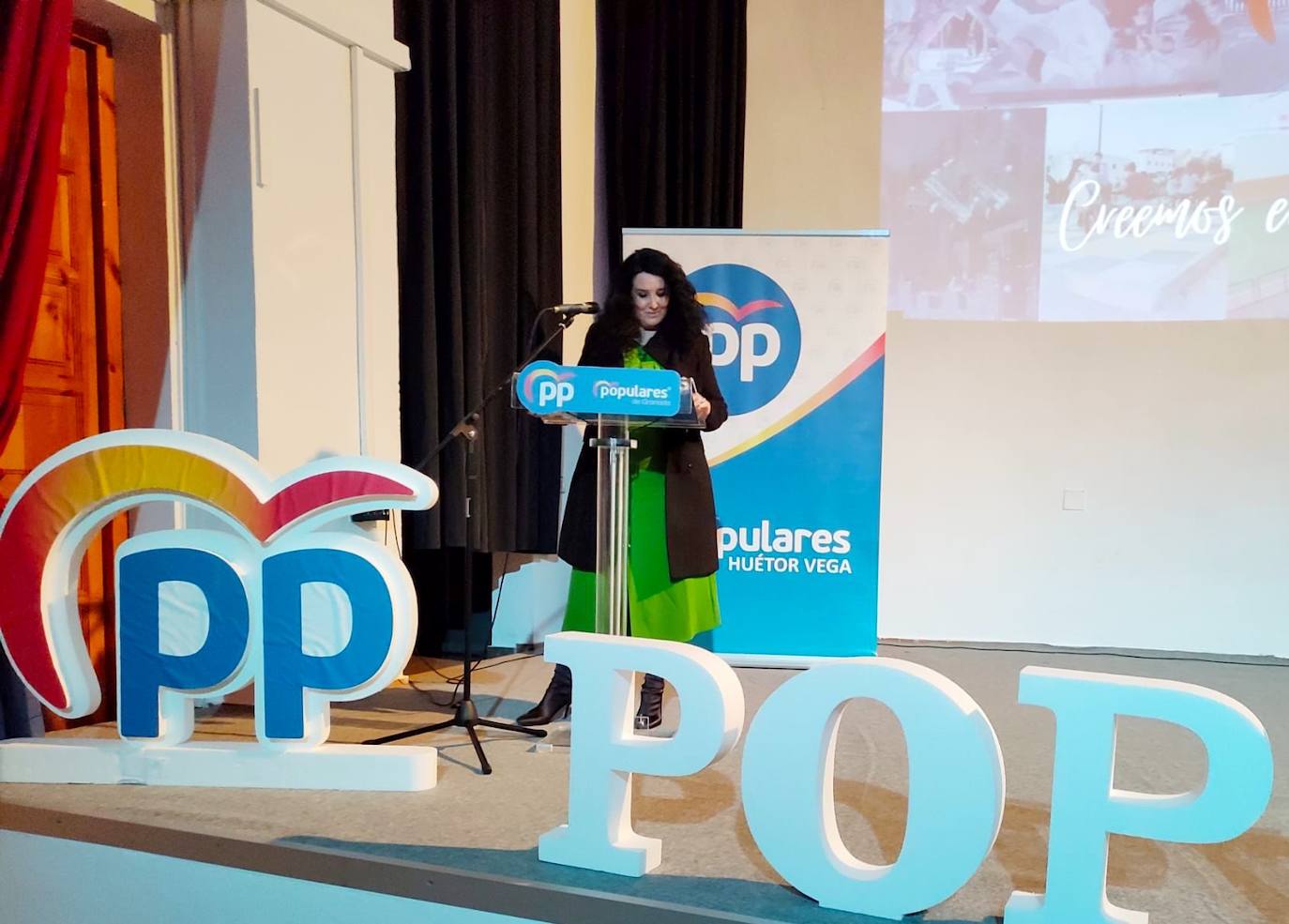 Elena Duque, durante su discurso en La Nava.