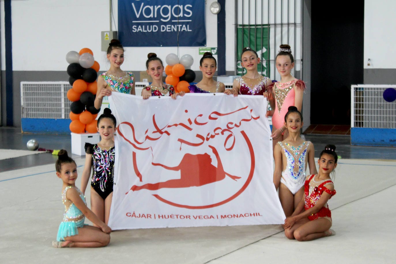 Las gimnastas de la cantera, el pasado 13 de mayo en Cájar.