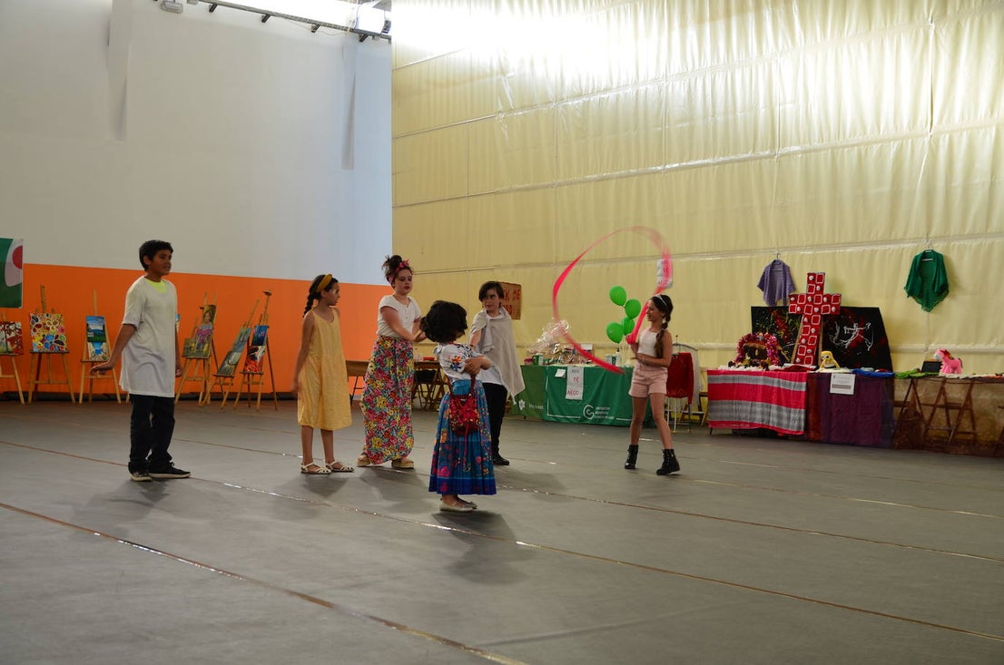 Exhibición de teatro infantil.