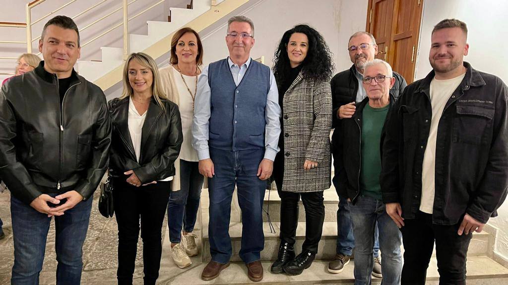 Acto inaugural de la exposición, en la Sala del Molino del Carmen de San Rafael.