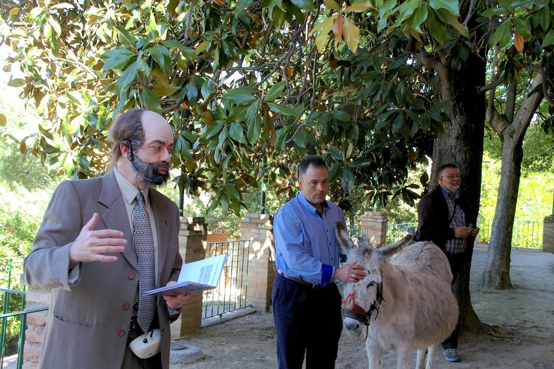 Actividad de fomento de la lectura, representando la obra de Juan Ramón Jiménez ‘Platero y yo’, en 2014.