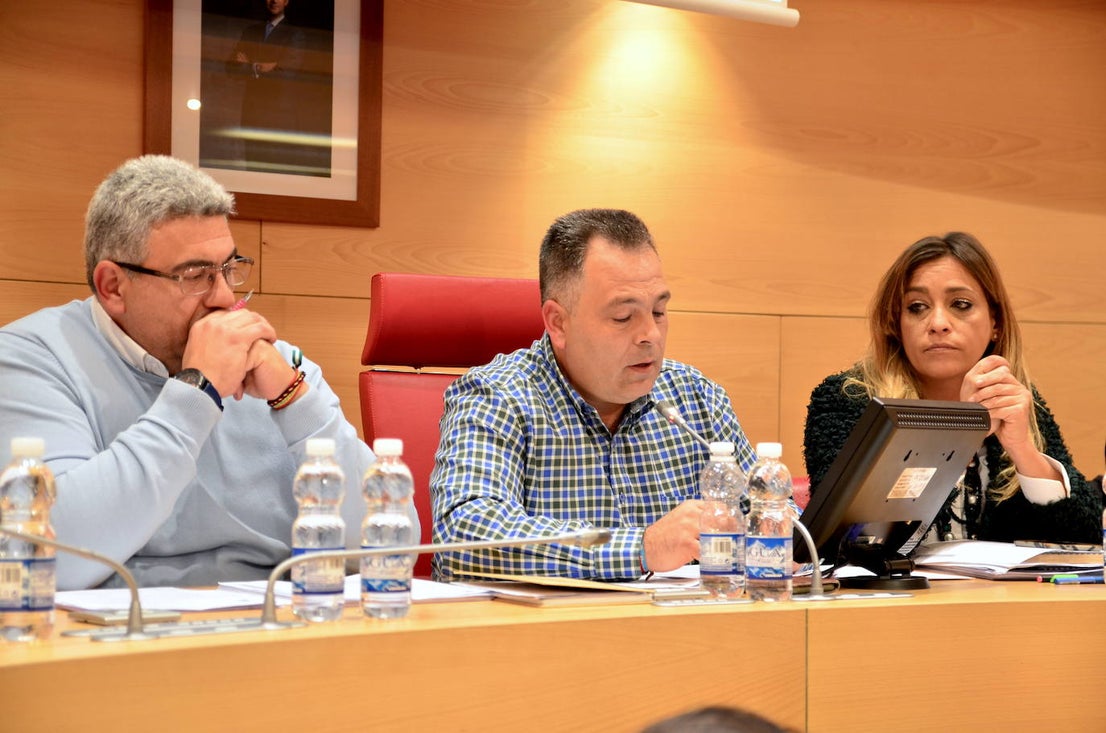 En el pleno municipal, en 2018.