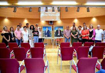Los retratos de Mariano Molina y Plácido Hurtado se unen a la galería de alcaldes de Huétor Vega