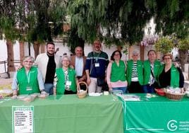 Estand de la Junta Local de la AECC en la Plaza de la Cañadilla.