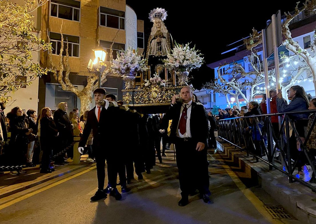 Nuestra Señora de los Dolores, protagonista del Jueves Santo en Huétor Vega