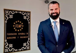 Chus Fernández, en la constitución de la Comisión en Madrid.